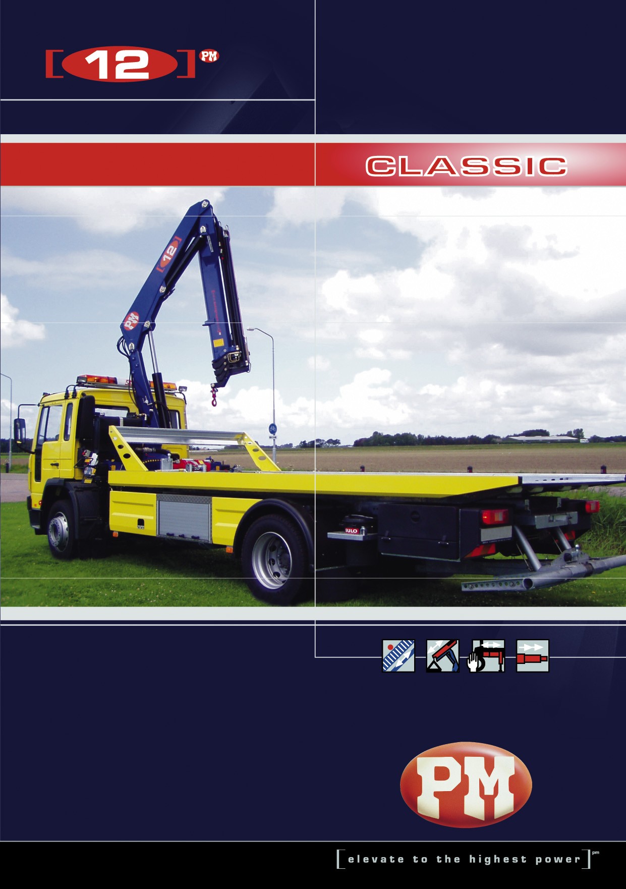 PM 12-ton knuckle boom crane