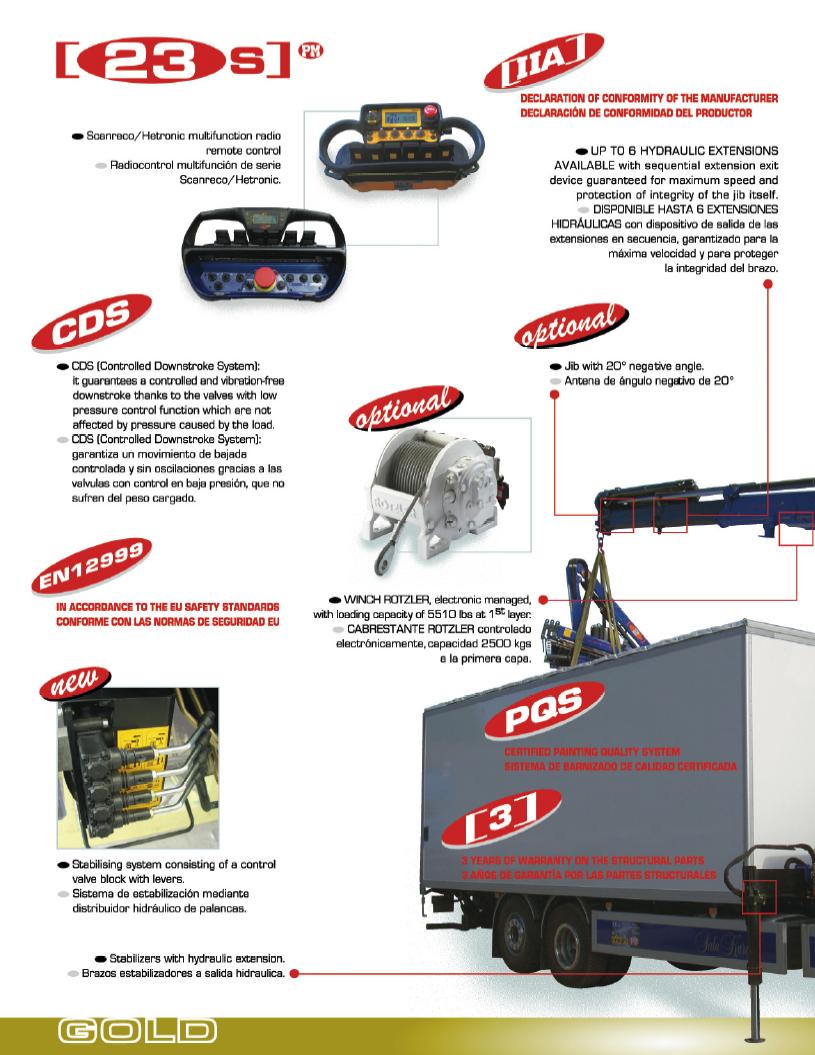 PM 23-ton knuckle boom crane