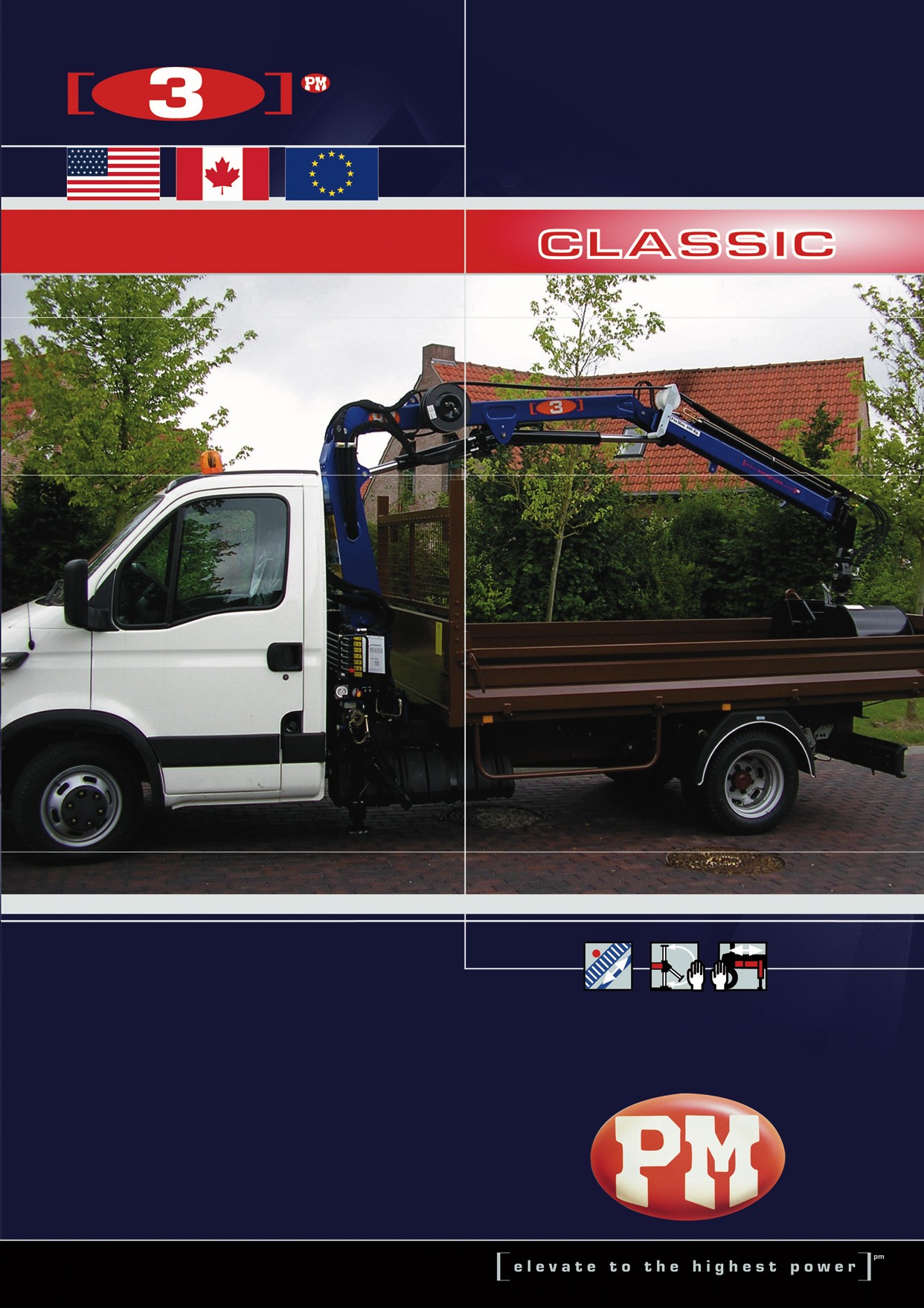 PM 3-ton knuckle boom crane