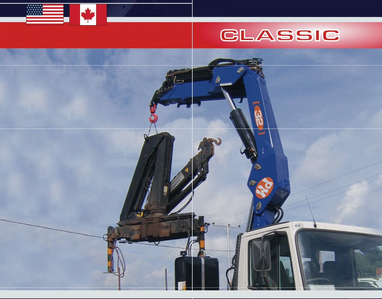 PM 32-ton knuckle boom crane