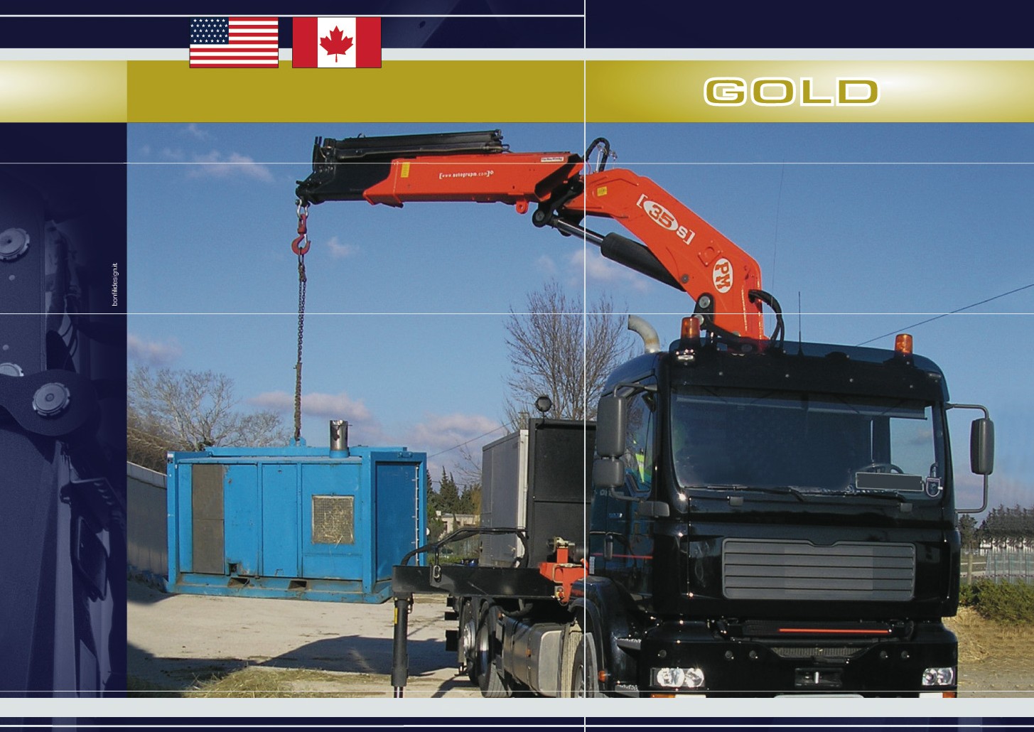 PM 35-ton knuckle boom crane
