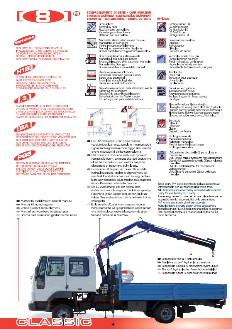 PM 8-ton knuckle boom crane